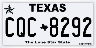 TX license plate CQC8292