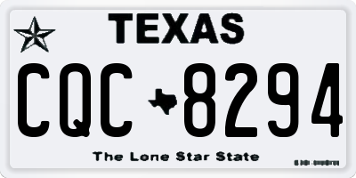 TX license plate CQC8294