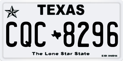 TX license plate CQC8296