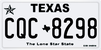 TX license plate CQC8298