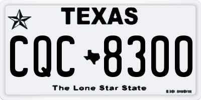 TX license plate CQC8300