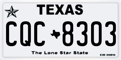 TX license plate CQC8303