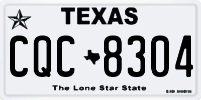 TX license plate CQC8304