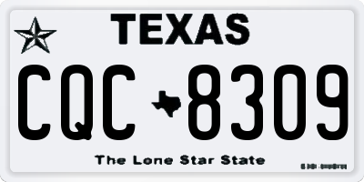 TX license plate CQC8309