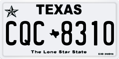 TX license plate CQC8310