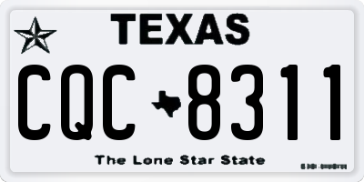 TX license plate CQC8311