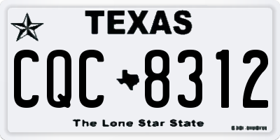 TX license plate CQC8312
