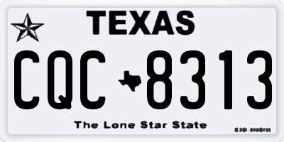 TX license plate CQC8313