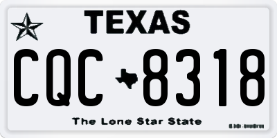 TX license plate CQC8318