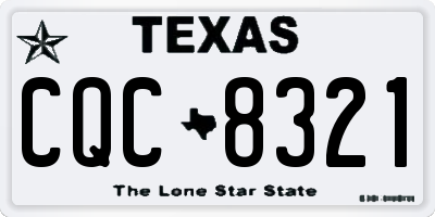 TX license plate CQC8321