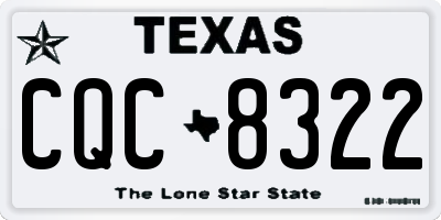 TX license plate CQC8322