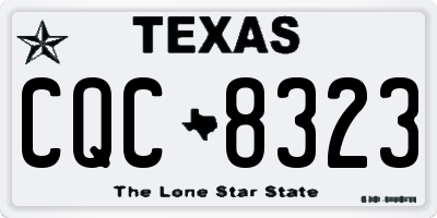 TX license plate CQC8323