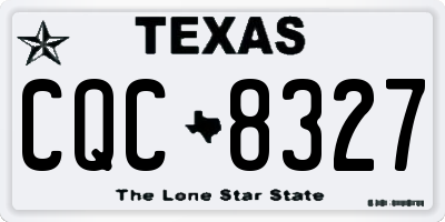 TX license plate CQC8327