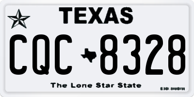 TX license plate CQC8328