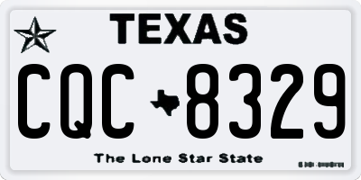 TX license plate CQC8329