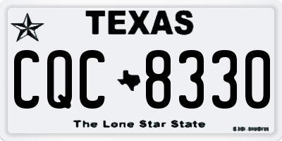 TX license plate CQC8330
