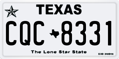 TX license plate CQC8331