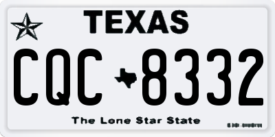 TX license plate CQC8332