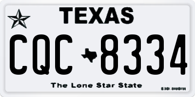 TX license plate CQC8334