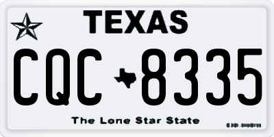 TX license plate CQC8335