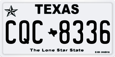 TX license plate CQC8336