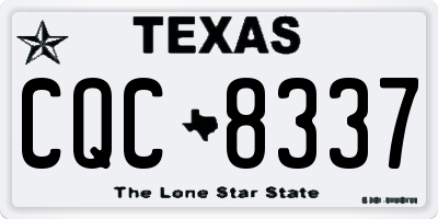 TX license plate CQC8337