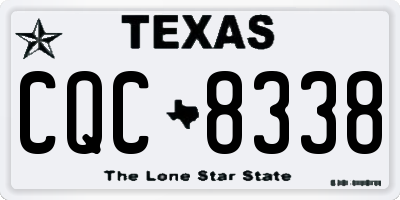 TX license plate CQC8338
