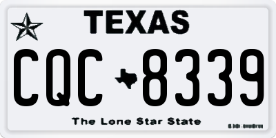 TX license plate CQC8339