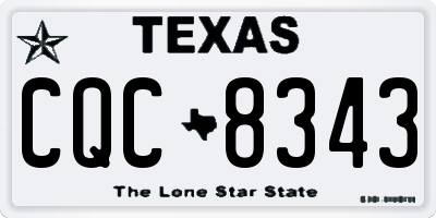 TX license plate CQC8343