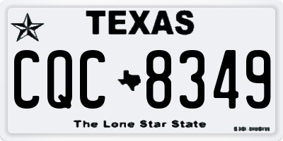 TX license plate CQC8349
