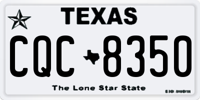 TX license plate CQC8350