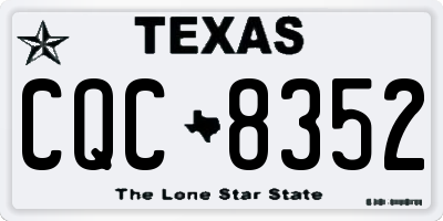 TX license plate CQC8352