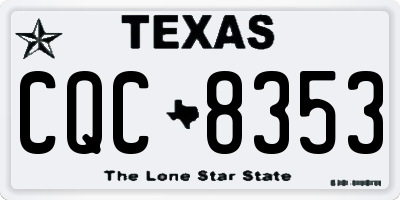 TX license plate CQC8353