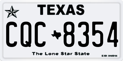 TX license plate CQC8354