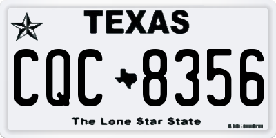 TX license plate CQC8356