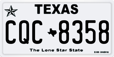TX license plate CQC8358