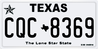 TX license plate CQC8369