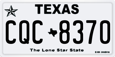 TX license plate CQC8370