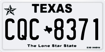 TX license plate CQC8371