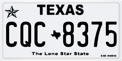TX license plate CQC8375