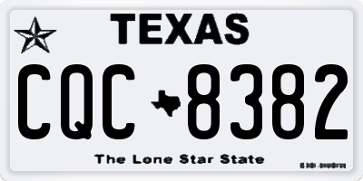 TX license plate CQC8382