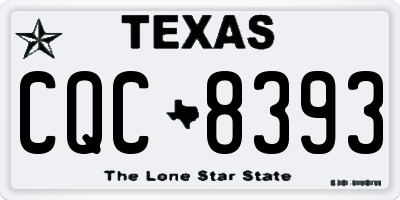 TX license plate CQC8393