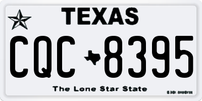 TX license plate CQC8395