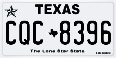 TX license plate CQC8396