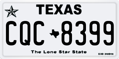 TX license plate CQC8399
