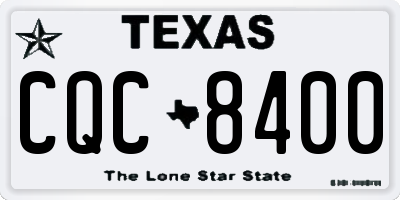 TX license plate CQC8400