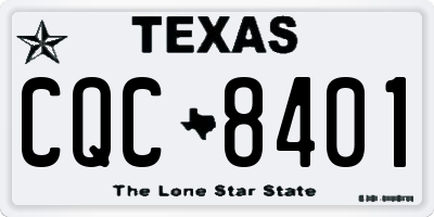 TX license plate CQC8401