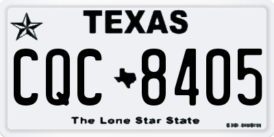 TX license plate CQC8405