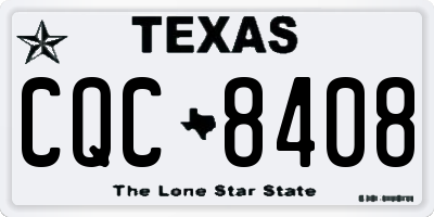 TX license plate CQC8408
