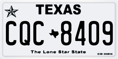 TX license plate CQC8409